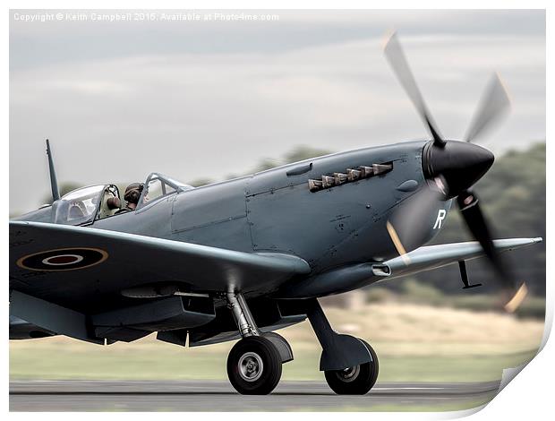 Spitfire PL865 PR MkXI Print by Keith Campbell