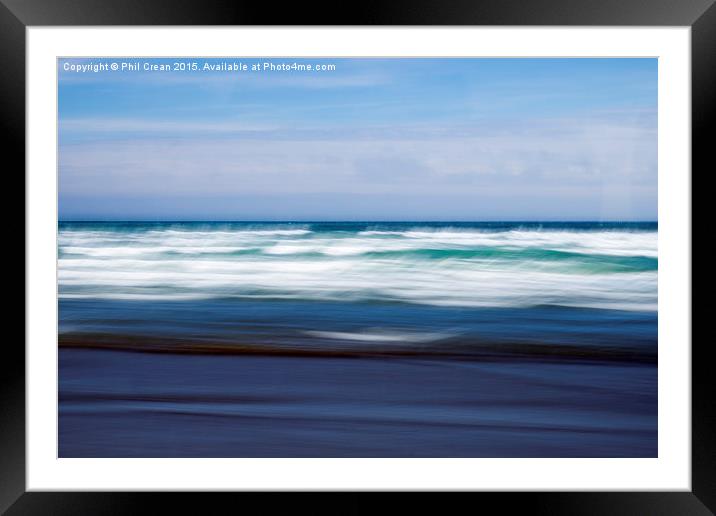  Fluid Horizons 1 Framed Mounted Print by Phil Crean