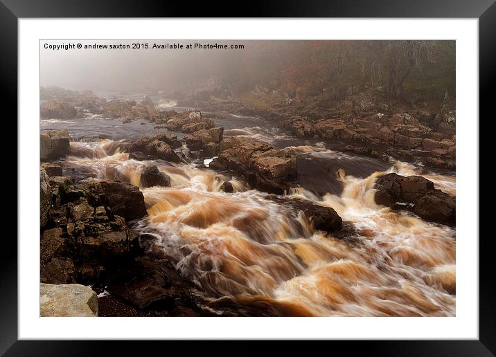  MISTY STREAM Framed Mounted Print by andrew saxton