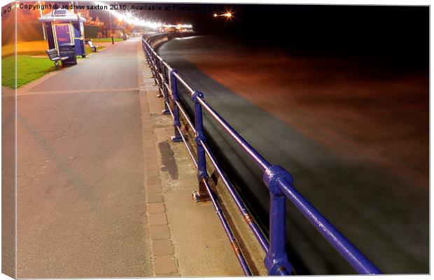  FILEY BY NIGTH Canvas Print by andrew saxton