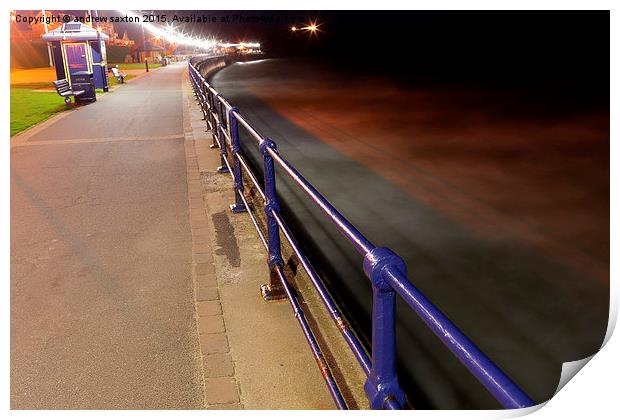  FILEY BY NIGTH Print by andrew saxton