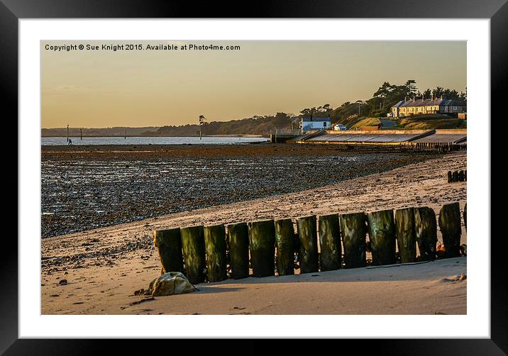  Lepe beach as the sun was starting to set Framed Mounted Print by Sue Knight