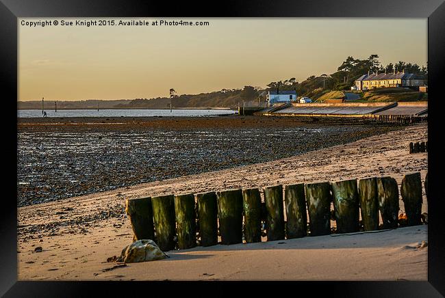  Lepe beach as the sun was starting to set Framed Print by Sue Knight