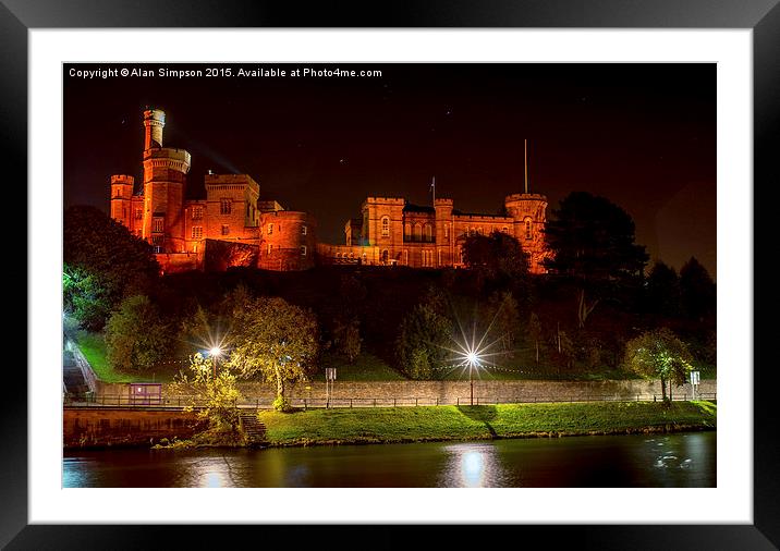  Inverness Castle Framed Mounted Print by Alan Simpson