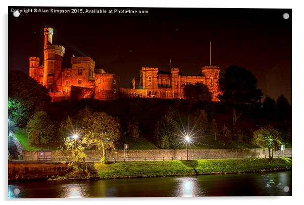  Inverness Castle Acrylic by Alan Simpson