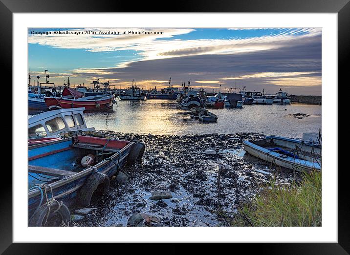  Fishing Boats At Rest Framed Mounted Print by keith sayer