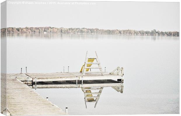  calm morning at the lake Canvas Print by shawn mcphee I