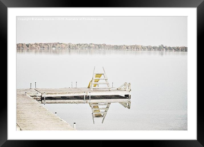  calm morning at the lake Framed Mounted Print by shawn mcphee I