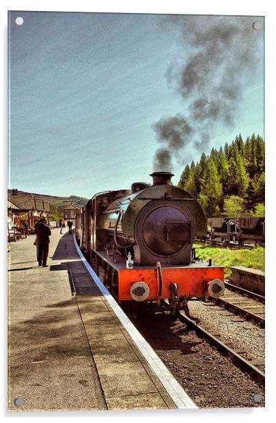  Steam Train . Acrylic by Irene Burdell