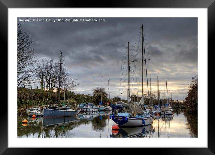  Harbour Light Framed Mounted Print by David Tinsley