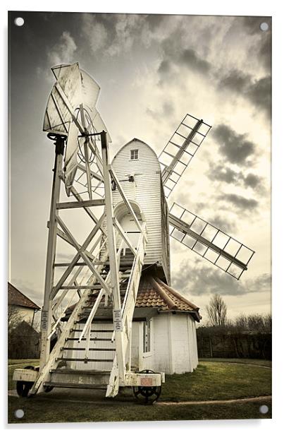 Thorpeness Mill Acrylic by Stephen Mole
