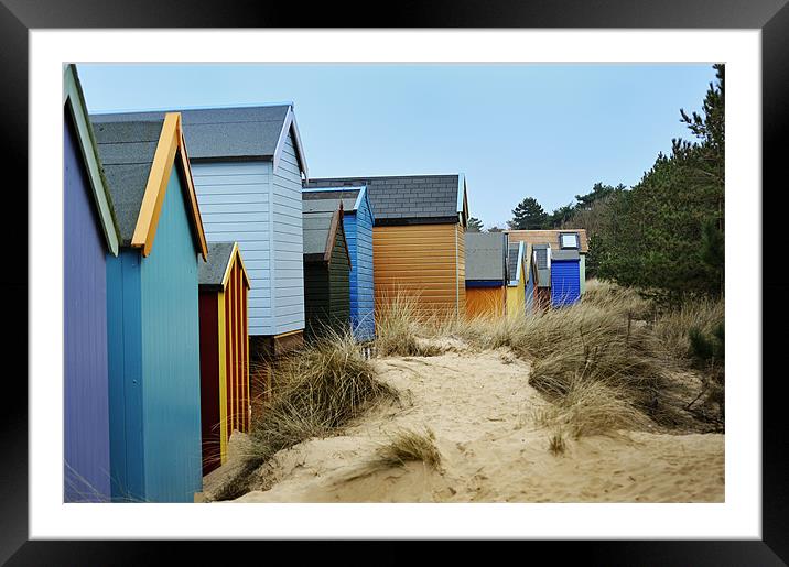 Beach huts at Wells Framed Mounted Print by Stephen Mole