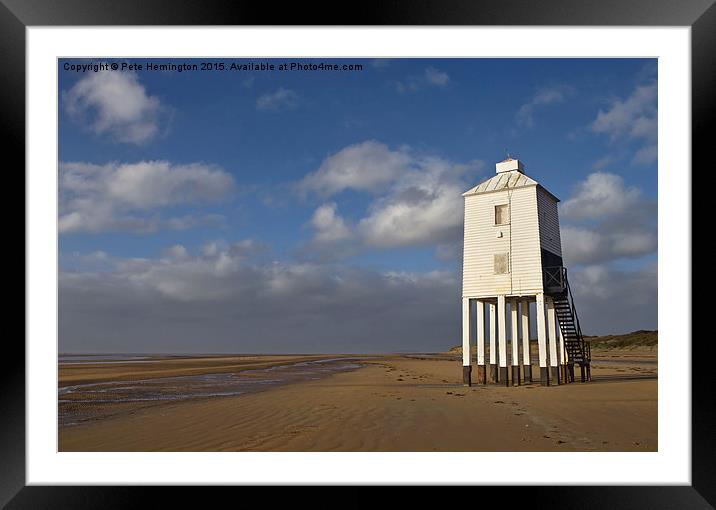  Lighthouse at Burnham on Sea Framed Mounted Print by Pete Hemington