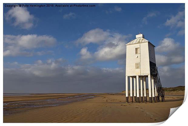  Lighthouse at Burnham on Sea Print by Pete Hemington