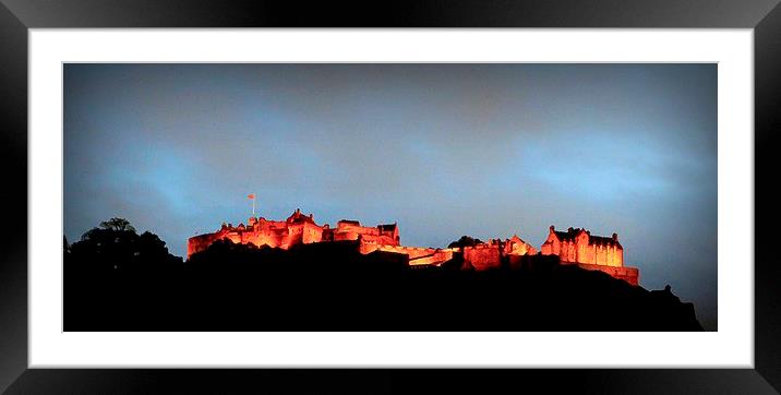  edinburgh castle-dusk   Framed Mounted Print by dale rys (LP)