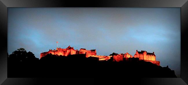  edinburgh castle-dusk   Framed Print by dale rys (LP)