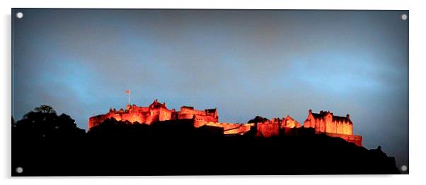  edinburgh castle-dusk   Acrylic by dale rys (LP)