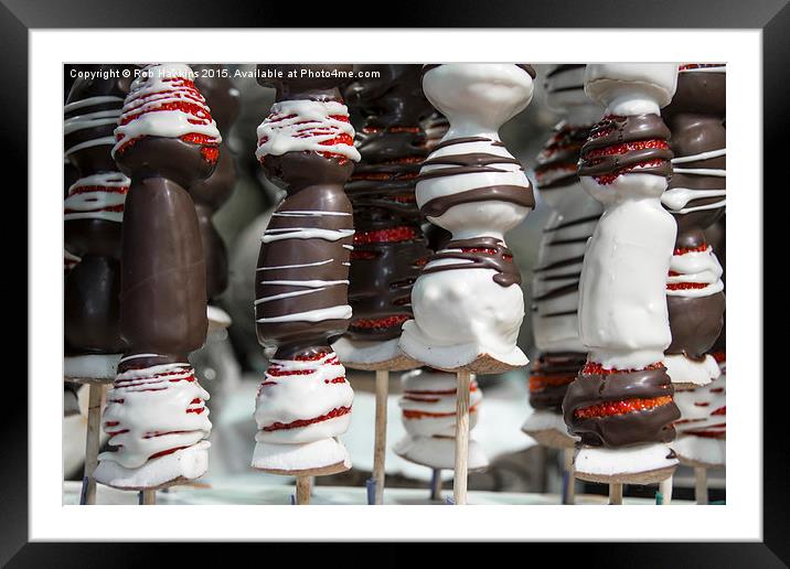  Strawberry Chocmallow kebabs  Framed Mounted Print by Rob Hawkins