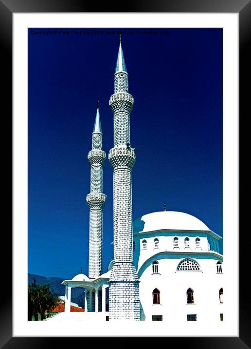  Turkish Mosque Framed Mounted Print by Peter Yardley