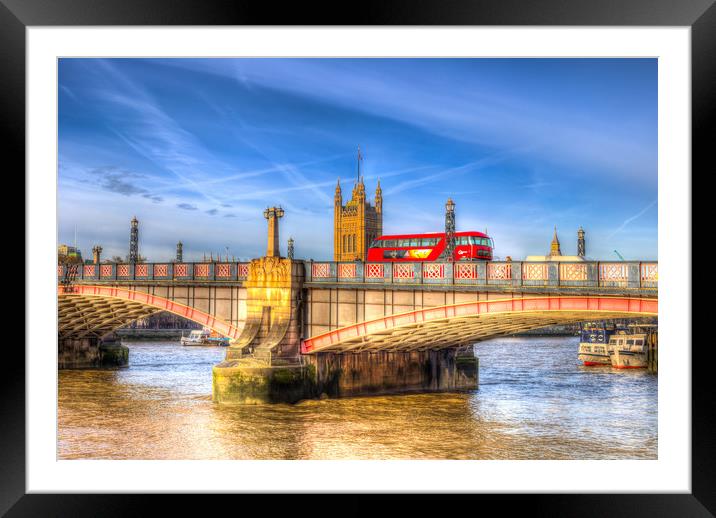 Lambeth Bridge London Framed Mounted Print by David Pyatt