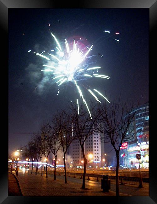 City fireworks Framed Print by Simone Mckenzie