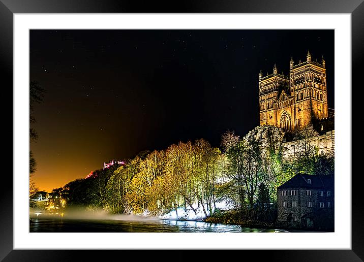Durham lumiere riverside Framed Mounted Print by Kevin Tate