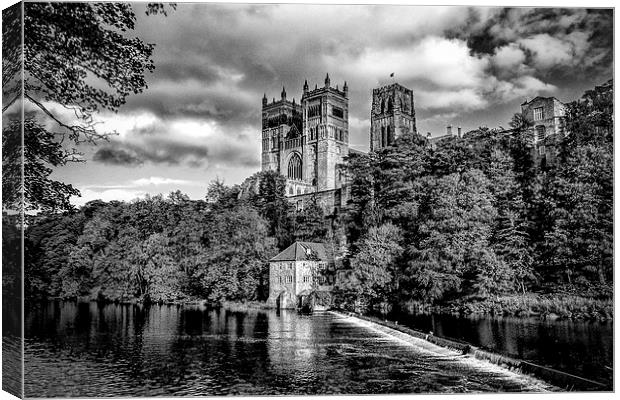 Durham Cathedral B&W Canvas Print by Kevin Tate