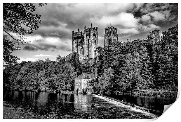 Durham Cathedral B&W Print by Kevin Tate