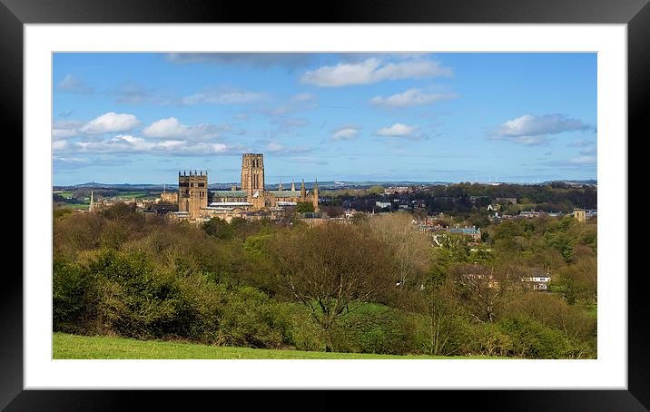 Durham city Framed Mounted Print by Kevin Tate