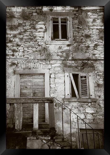 Derelict townhouse, Labin, Croatia. Framed Print by Bertie Carter