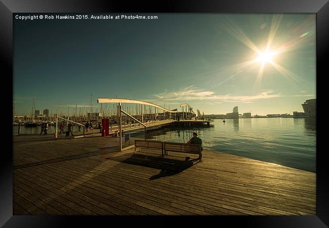  Barcelona Waterfront  Framed Print by Rob Hawkins