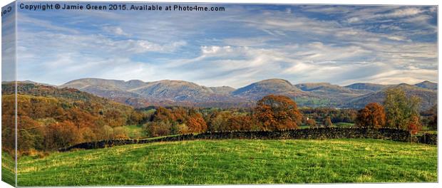 The Central Fells Canvas Print by Jamie Green