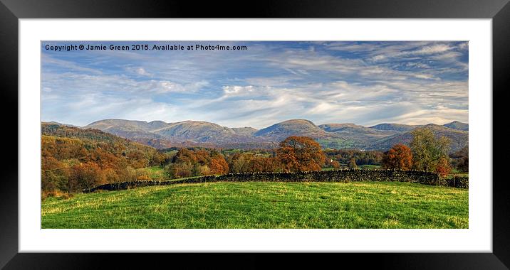  The Central Fells Framed Mounted Print by Jamie Green