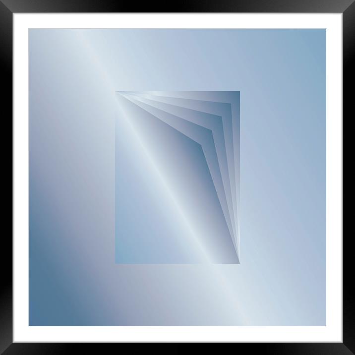 blue pages Framed Mounted Print by Marinela Feier