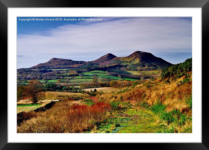  Eildon Hills from Scott's View, Melrose Scottish  Framed Mounted Print by Martyn Arnold