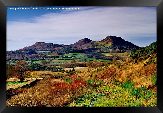  Eildon Hills from Scott's View, Melrose Scottish  Framed Print by Martyn Arnold