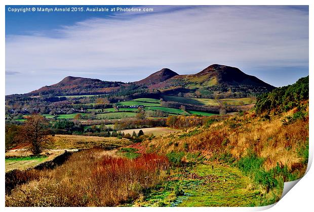  Eildon Hills from Scott's View, Melrose Scottish  Print by Martyn Arnold