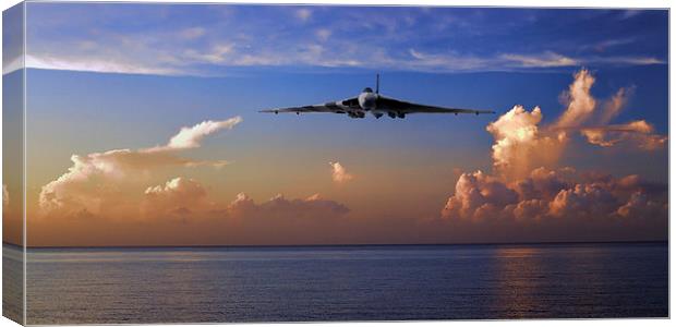 Vulcan Over The Water Canvas Print by J Biggadike