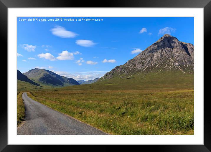 The famous road to Glen Etive Framed Mounted Print by Richard Long