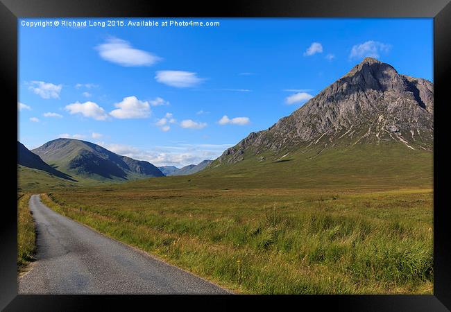 The famous road to Glen Etive Framed Print by Richard Long