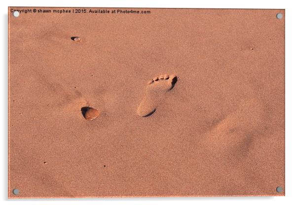  Lone Footprint Acrylic by shawn mcphee I