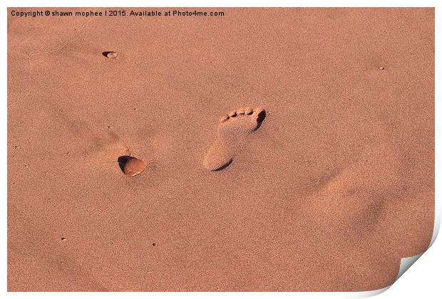  Lone Footprint Print by shawn mcphee I