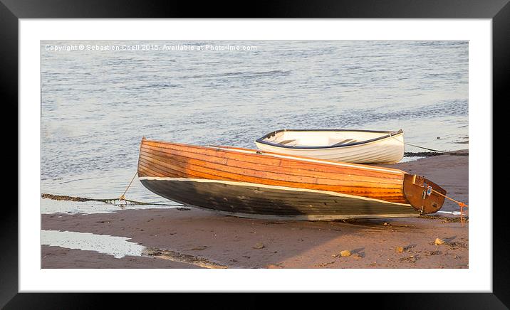 Boat on the water Framed Mounted Print by Sebastien Coell