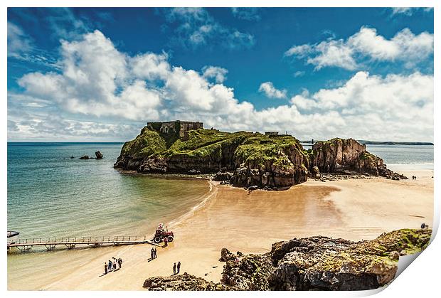 St Catherines Island Tenby Print by Steve Purnell