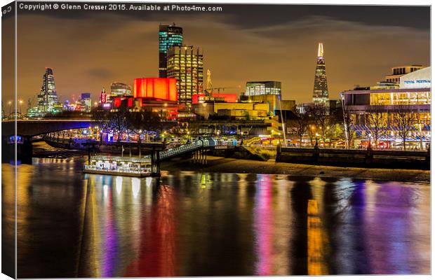  The Shard on the London skyline Canvas Print by Glenn Cresser