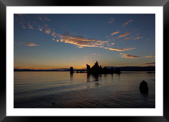 Sunrise at Mono Lake Framed Mounted Print by Thomas Schaeffer
