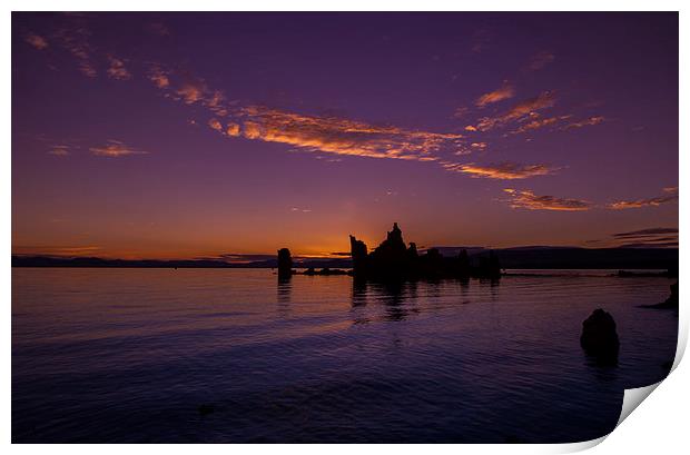 Sunrise at Mono Lake Print by Thomas Schaeffer