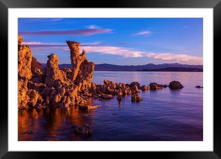 Sunrise at Mono Lake Framed Mounted Print by Thomas Schaeffer