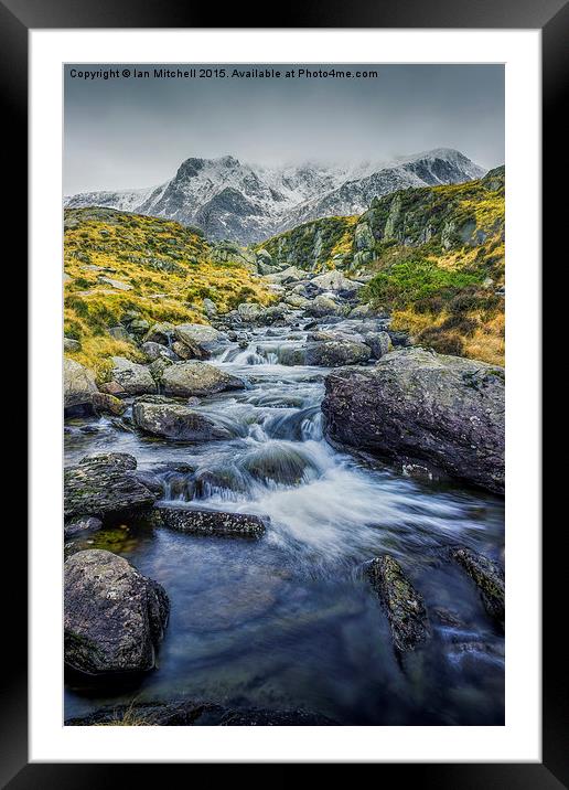  Snowdonia Mountains Framed Mounted Print by Ian Mitchell