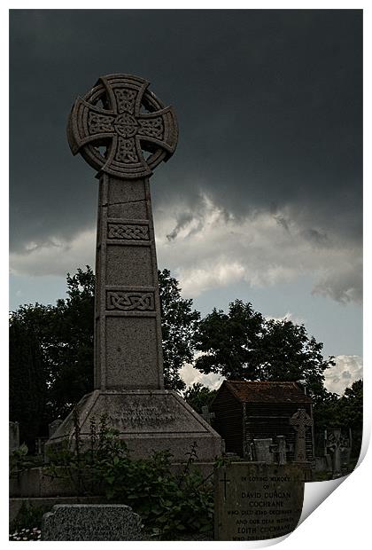 Celtic Cross Print by Dave Windsor